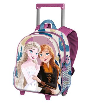 Frozen 2 Castle-mochila 3d Con Ruedas Pequeña, Multicolor