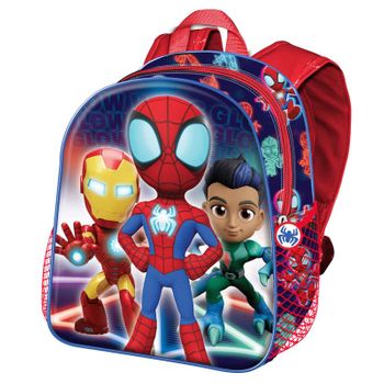 Spiderman Glow-mochila Basic, Azul
