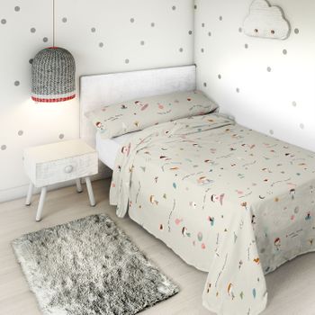 Cotton Artean - Juego De Sabanas Cuadros Azul Cama De 200 X 190/200. con  Ofertas en Carrefour