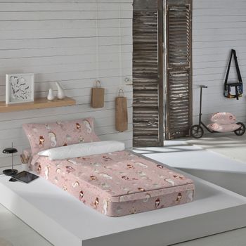 Saco Nordico Sin Relleno Givette Pink Para Cama 90 X 190/200 Rosa con  Ofertas en Carrefour