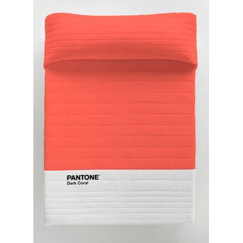 Colcha Bouti Dark Coral Pantone Cama 135