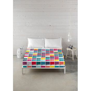 Juego De Sábanas Mosaic Colorfull Full Complet Pantone Cama 90