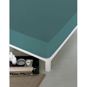 Sábana Bajera Verde Oscuro Cama 105 Cm