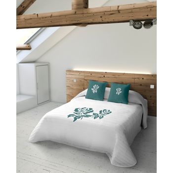 Colcha Lisa + Cojines Acolchada Cama 135 Blanco 235x260cm con Ofertas en  Carrefour