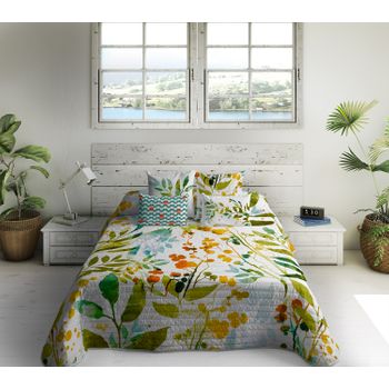 Colcha Bouti Reversible Y 2 Fundas De Cojín Donegal Cabugao Cama 150 Cm  Cotton Feeling con Ofertas en Carrefour