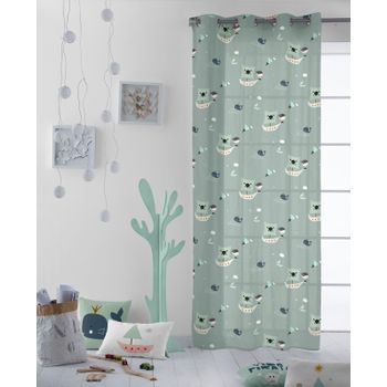 Cortinas Opacas Con Ganchos 2 Piezas Azul 140x225 Cm Vidaxl con Ofertas en  Carrefour