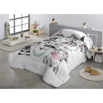 Edredon Conforter Velvet Liso Aterciopelado Gris Para Cama De 135 Cm con  Ofertas en Carrefour