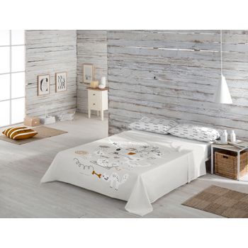 Protector de Colchón de Algodón TEX HOME Cutí Cama 135 cm Blanco