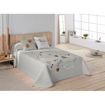 Colcha Bouti Reversible Perros 2 Panzup Cama 135