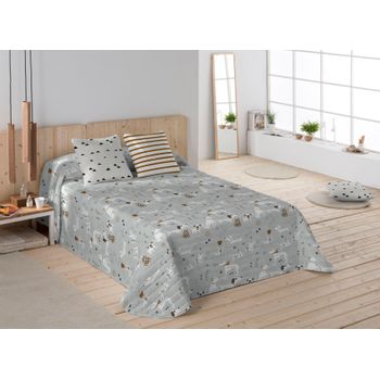 Colcha Bouti Reversible Perros 3 Panzup Cama 105