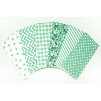 Pack 6 Retales Patchwork 35x35 Cm Verde