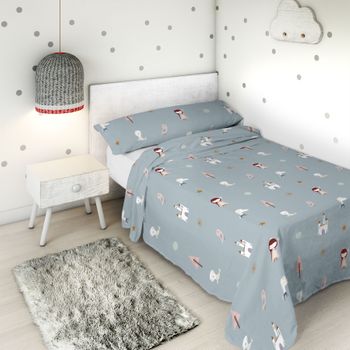 Juego De Sábanas Tres Piezas Donegal Collections Saint Cama 90cm Lila con  Ofertas en Carrefour