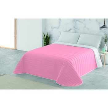 Colcha Bouti Reversible Bicolor Reversible Bicolor L.302 Rosa/blanco Naturals Cama 90