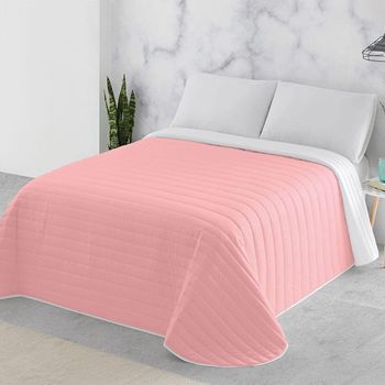 Colcha Bouti Reversible Bicolor Reversible Bicolor L.302 Rosa/blanco Naturals Cama 135