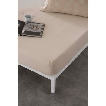 Sábana Bajera Elba Beige Naturals Cama 90