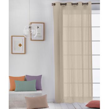 Cortina Con Ojales Lisa Ftr 6 Beig Naturals 140 X 260 Cms