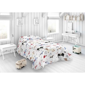 Colcha Bouti Reversible Y 2 Fundas De Cojín Donegal Beagle Cama 150 Cm  Cotton Feeling con Ofertas en Carrefour