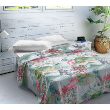 JUEGO SÁBANAS SILK PLUS 502 CAMA 150 CM C/05 TURQUESA 4 PIEZAS CORALINA