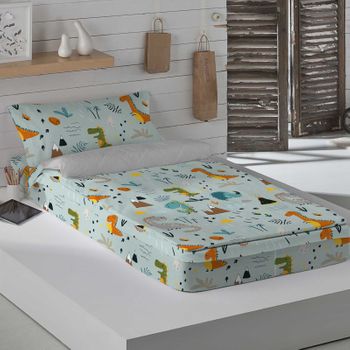 MODADOM Saco nórdico con relleno extraíble para cama de 90 cm, estampado de  pirámides, 100% algodón, modadom.