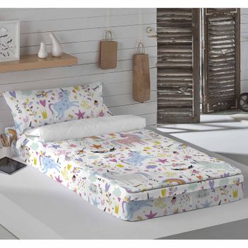 Saco nordico con Relleno SALBURUA Cama 90 x 190. Saco Unido a la Bajera con  Cremallera. con Relleno nórdico.