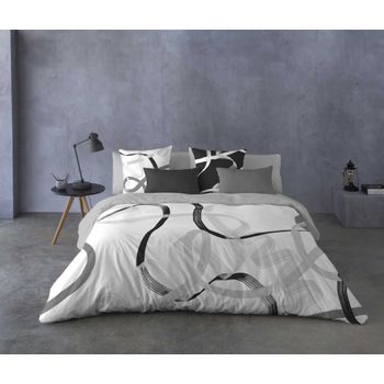 Funda Nórdica Cigeor Azul Cama 135 Cm - 220x220 Cm, Algodón 200 Hilos.  Cierre Con Corchetes. con Ofertas en Carrefour