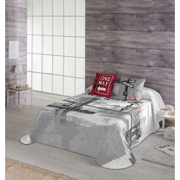 Colcha lisa Reversible Arena cama 180 cm - 270x270 cm