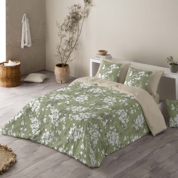 Sandal - Funda Nórdica Estampada Cama 90 - Algodón Extrasuave - Incluye  1 O 2 Fundas De Almohada - Light Leaves Olive