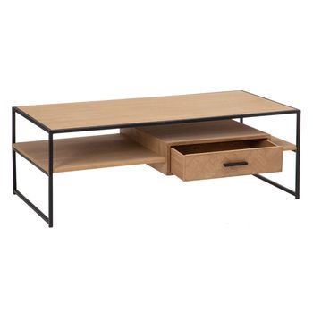 Mesa De Centro Spike 120 X 60 X 42,5 Cm Metal Madera