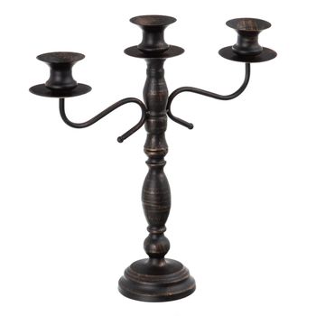 Candelabro 42 X 12 X 42 Cm Negro Metal