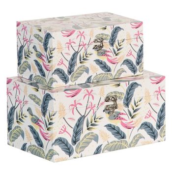 Caja Decorativa 30 X 18 X 12 Cm Hojas Ratán Dmf (2 Unidades) con Ofertas en  Carrefour