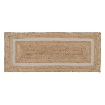 Alfombra Natural Blanco Yute 170 X 70 Cm