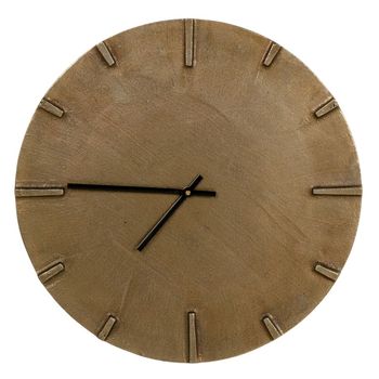 Reloj De Pared 38 X 1 X 38 Cm Dorado Aluminio