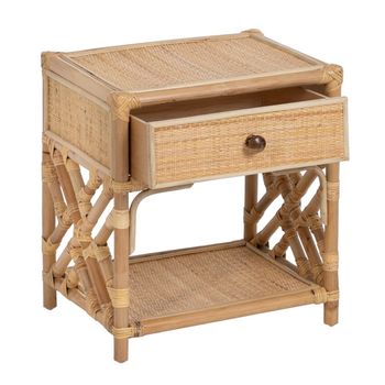 Mesa Auxiliar Paimio Versátil Bambú 53 X 60 X 30 Cm Color Natural [en.casa]  con Ofertas en Carrefour