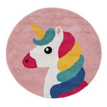 Alfombra Infantil Algodón 100 Cm Unicornio