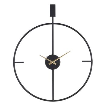 Reloj De Pared 50 X 5 X 62 Cm Negro Metal