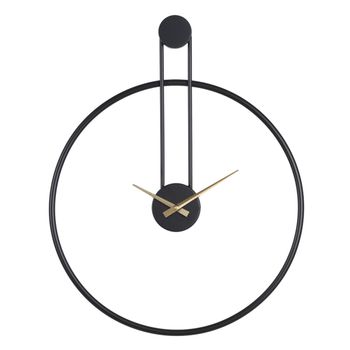 Reloj De Pared 50 X 5 X 62 Cm Negro Metal