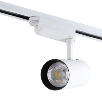 Foco De Carril Led 30w 3.000lm Cri85 6000ºk "roma" Monofásico 40.000h [lm-lm3064-cw]