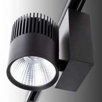 Foco De Carril Led  30w 2538lm Cri90 3000ºk Trifásico Ugr17 50.000h [jw-tr30w-black-ww]