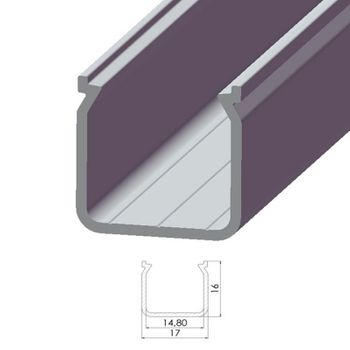 Perfíl Aluminio Tipo Eco P04 2,02m