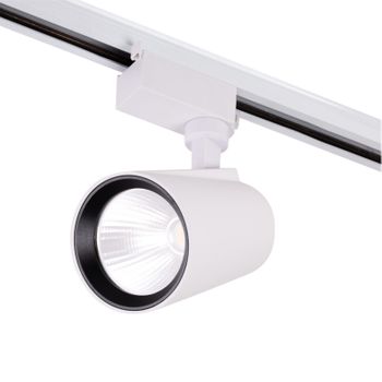 Foco De Carril Led 30w 2.700lm Cri85 6000ºk Monofásico 40.000h [ho-fc-30w-w-cw]