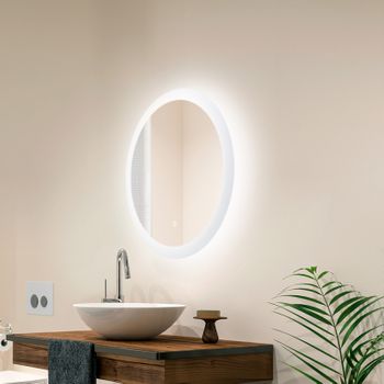 Espejo Iluminado Baño Led 15w 4200ºk Ø60cm Interruptor Táctil Dimable 40.000h [sun-syj-16308]