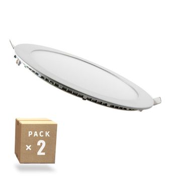 Pack 2 Placas Led 20w 1.800lm 4200ºk Circular 40.000h [pe-1011p2-w]