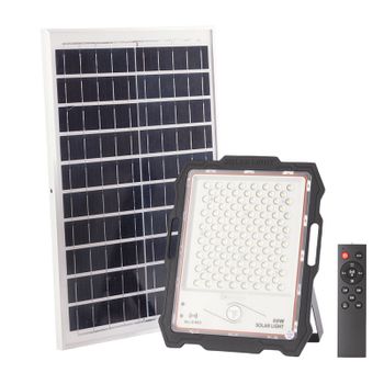 Proyector Led Solar 80w 8000lm Sensor_control Remoto Panel:5v 28w Batería: 3,3v 24.000ma [lum-mj-dw903]|greenice