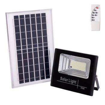 Proyector Led Solar 65w 6500k Panel: 6v/8w Batería: 3,2v/5000mah Control Remoto [ho-solarfl-65w-01]