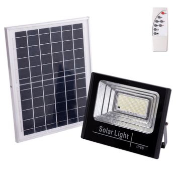 Proyector Led Solar 100w 6500k Panel: 6v/12w Batería: 3,2v/8000mah Control Remoto [ho-solarfl-100w-01]