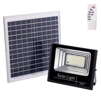 Proyector Led Solar 120w 6500k Panel: 6v/15w Batería: 3,2v/8000mah Control Remoto [ho-solarfl-120w-01]