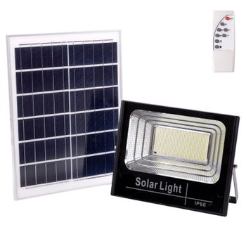 Proyector Led Solar 200w 6500k Panel: 6v/20w Batería: 3,2v/15000mah Control Remoto [ho-solarfl-200w-01]