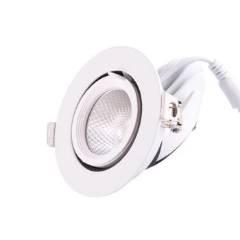 Foco Downlight Led 9w 900lm 4000ºk Circular Orientable 40.000h [ho-cob-c-or-9w-w]