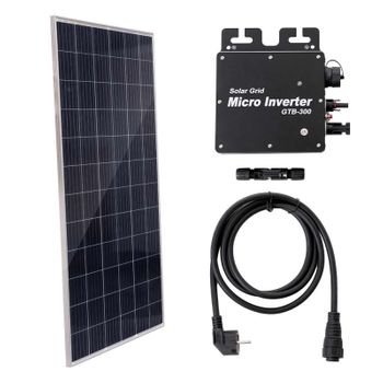 Kit Panel Portable As Solar 330w Tier 1 Policristalino / Microinversor / Enchufe A Corriente