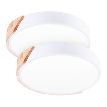 Pack 2 Plafónes Led 18w 1.800lm Redondo Bicolor "veronica" Cct Seleccionable 40.000h [ho-pl-bi-18w-03-pk2]